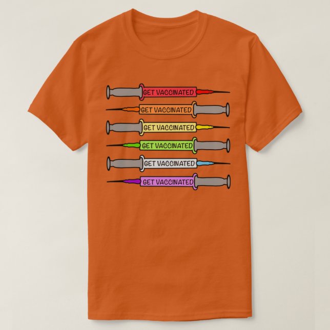 T-shirt Vaccins arc-en-ciel 5 (Design devant)