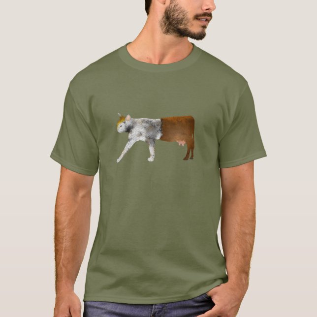 T-shirt Vache à chat (Devant)