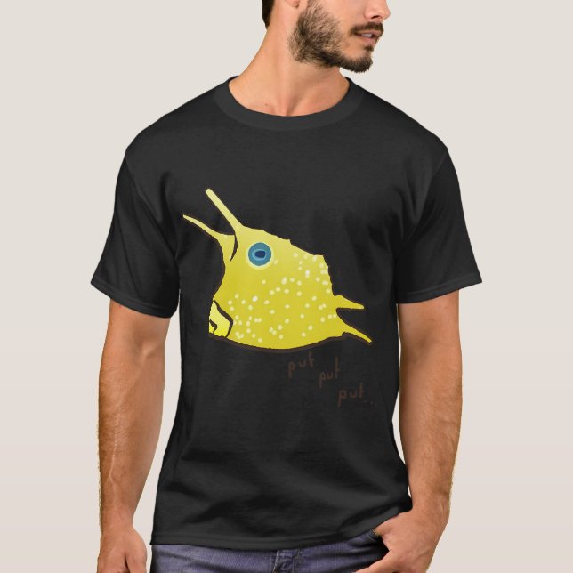 T-shirt Vache à cornes longues poisson (Devant)