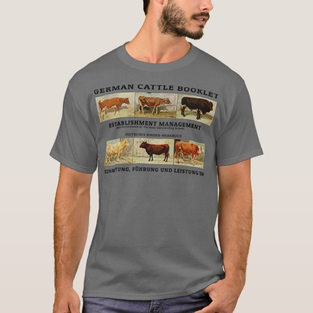 T-shirt Vache allemande vintage (Devant)