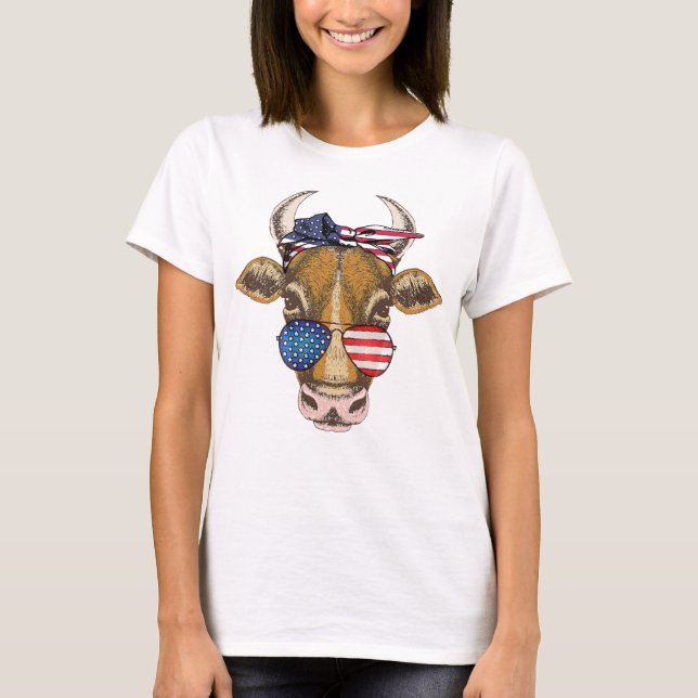 T-shirt Vache américaine (Devant)