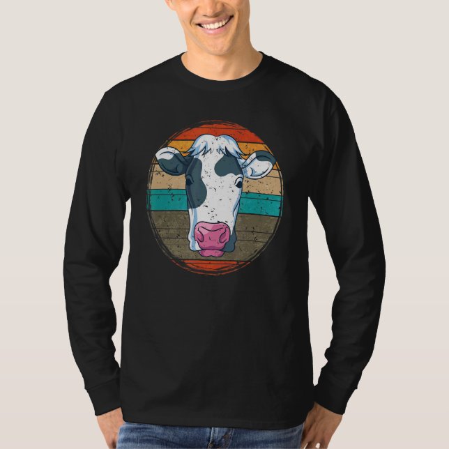 T-shirt Vache animale agricole rétro (Devant)
