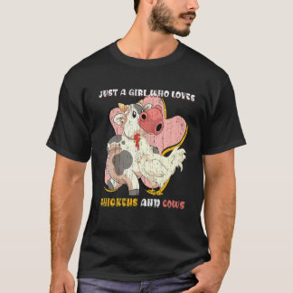 T-shirt Vache animale de ferme mignonne filles agricultric