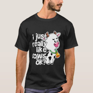 T-shirt Vache Animaux Adorables Chèvre Lait Bétail Ferme T