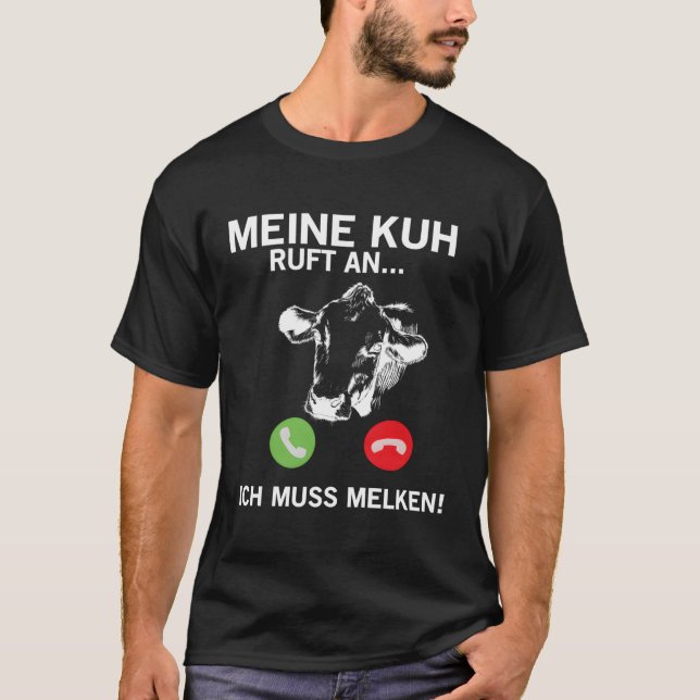 T-shirt Vache Appelle Je Vais Faire Du Lait (Devant)
