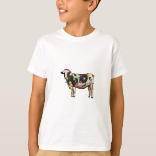 T-shirt Vache arbre de Noël bétail festif ferme