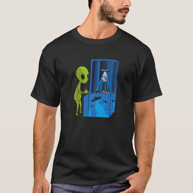 T-shirt Vache attrapeuse de arcade extraterrestre Enlèveme (Devant)