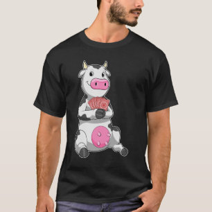 T-shirt Vache au Poker avec cartes de Poker