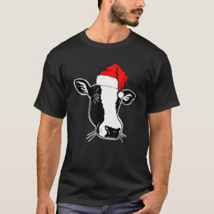 T-shirt Vache avec chapeau de Père Noël