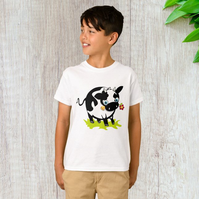 T-shirt Vache avec une fleur (Créateur téléchargé)