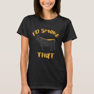 T-shirt Vache Barbecue Grilling Drôle Amateurs de viande S