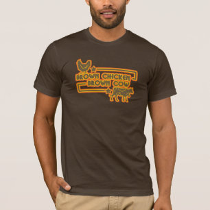 T-shirt Vache Brown à brun de poulet