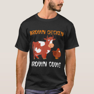 T-shirt Vache Brown Brown De Poulet Pour Un Producteur De