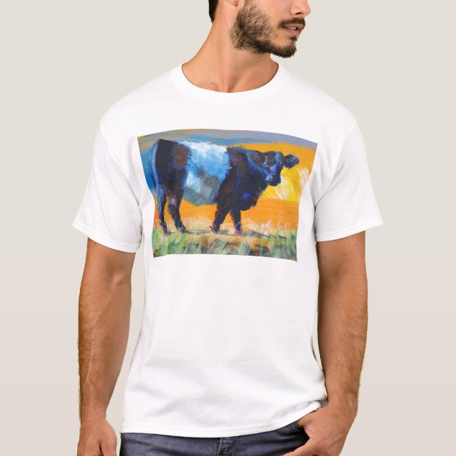 T-shirt Vache ceinturée à Galloway (Devant)