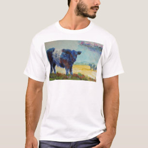 T-shirt Vache ceinturée à Galloway sur la peinture de