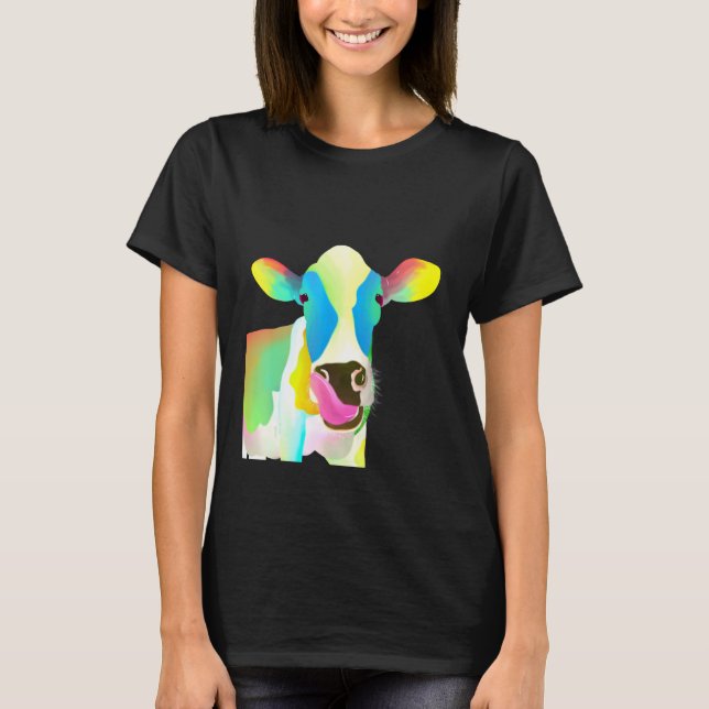 T-shirt Vache Colorée (Devant)