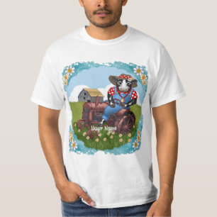T-shirt Vache conduisant un tracteur