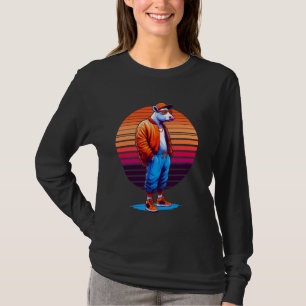 T-shirt Vache cool Moderne Style urbain Sunset Art Rétro