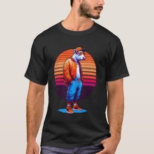 T-shirt Vache cool style urbain moderne Art Rétro Sunset