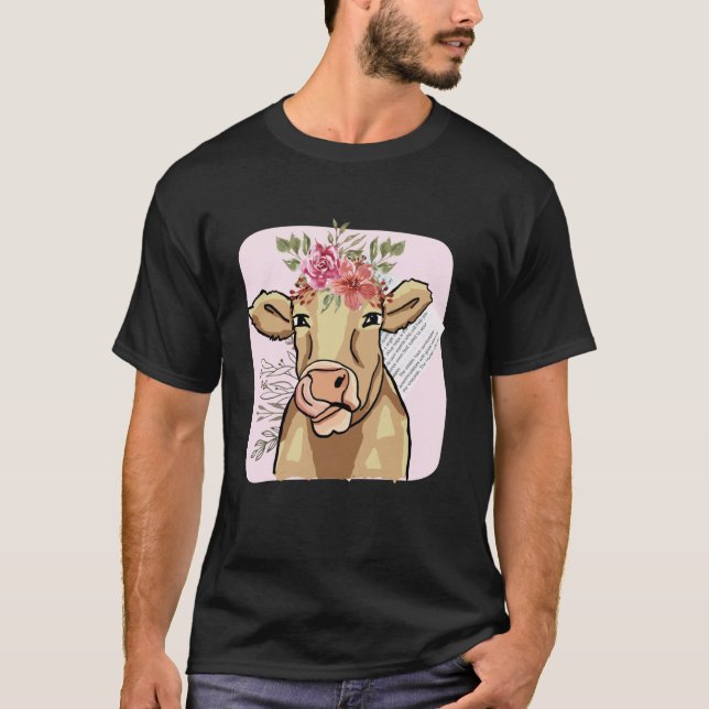 T-shirt Vache Cottage Core (Devant)