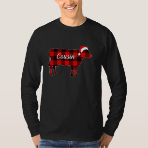 T-shirt Vache Cousin Pyjama Vache Rouge Plaid Paysan de No