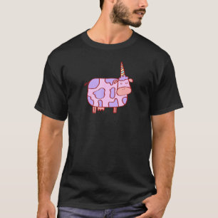 T-shirt Vache Cownicorn détendue avec une corne de licorne