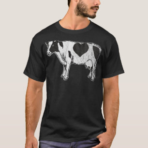 T-shirt Vache d'amour au look vintage