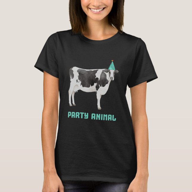 T-shirt Vache d'animal de fête Anniversaire Vaches d'éleva (Devant)