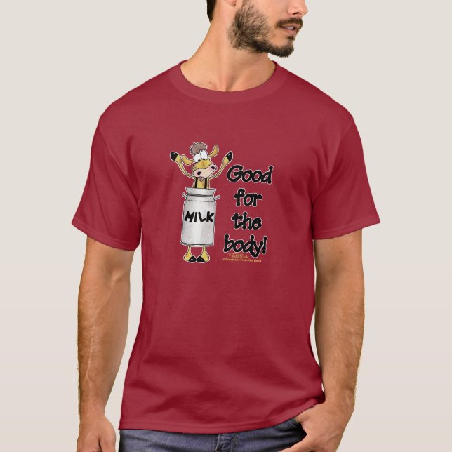 T-shirt Vache dans la boîte de lait (Devant)