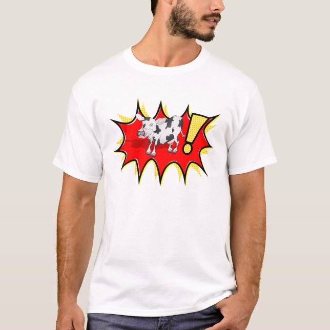 T-shirt Vache dans une explosion de KAPOW (Devant)