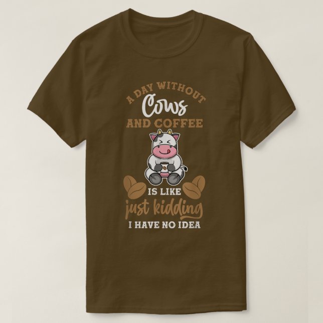 T-shirt Vache de café fermier (Design devant)