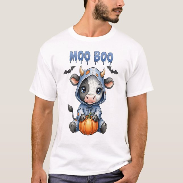 T-shirt Vache de Halloween Moo Boo (Devant)