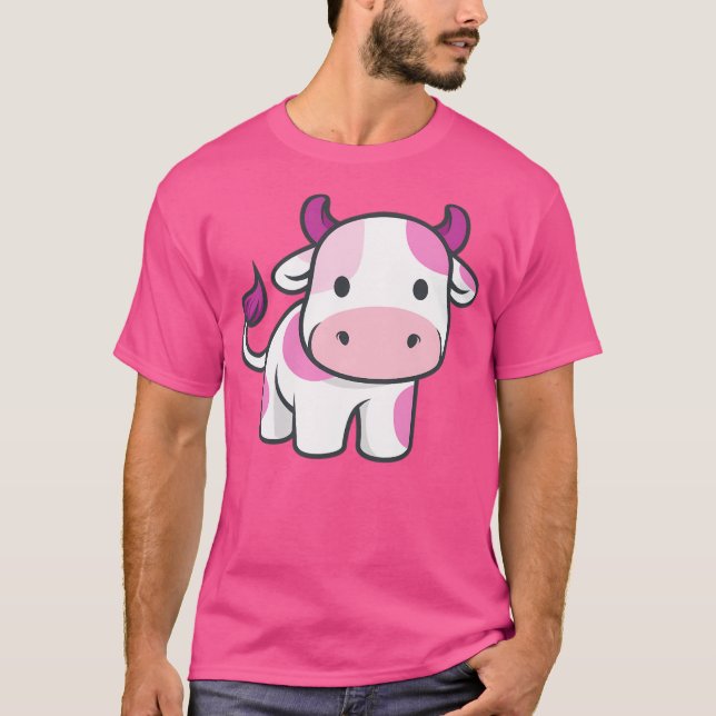 T-shirt Vache de lait de fraise mûre (Devant)