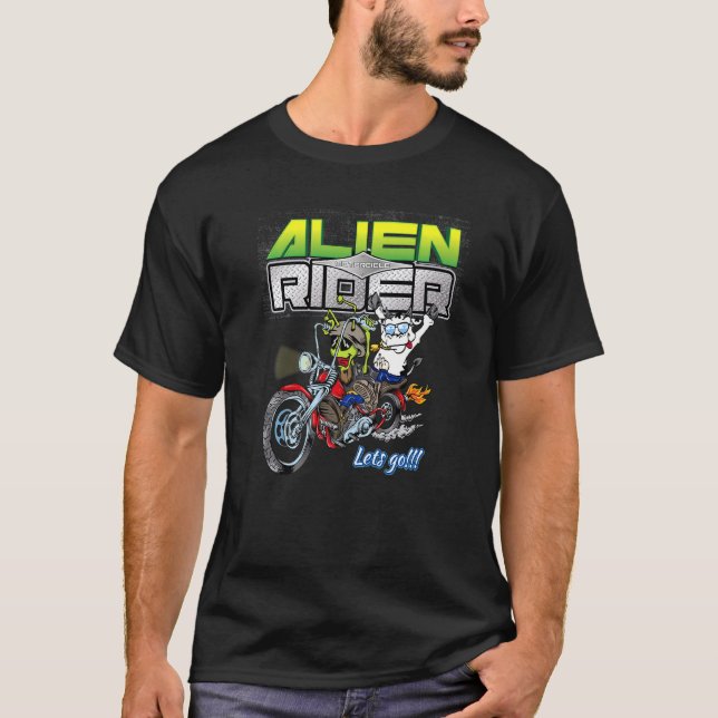 T-shirt Vache de moto Alien Rider (Devant)