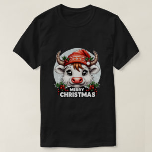 T-shirt vache de Noël mignonne