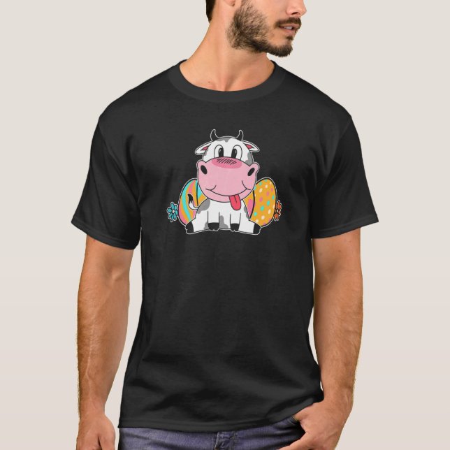 T-shirt Vache de Pâques mignonne (Devant)