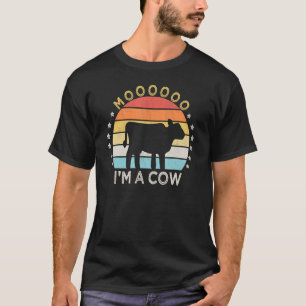 T-shirt Vache de paysan de style rétro Meuh Je suis une va