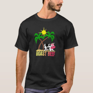 T-shirt Vache de plage de rôti de boeuf au soleil