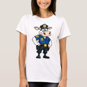 T-shirt Vache de police