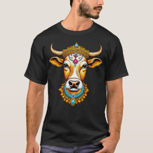 T-shirt Vache décorée pongée