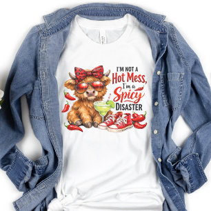 T-shirt Vache des Highlands Chaos Drôle Humoristique Sarca