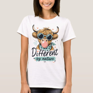 T-shirt Vache des Highlands Différente par Nature Graphiqu