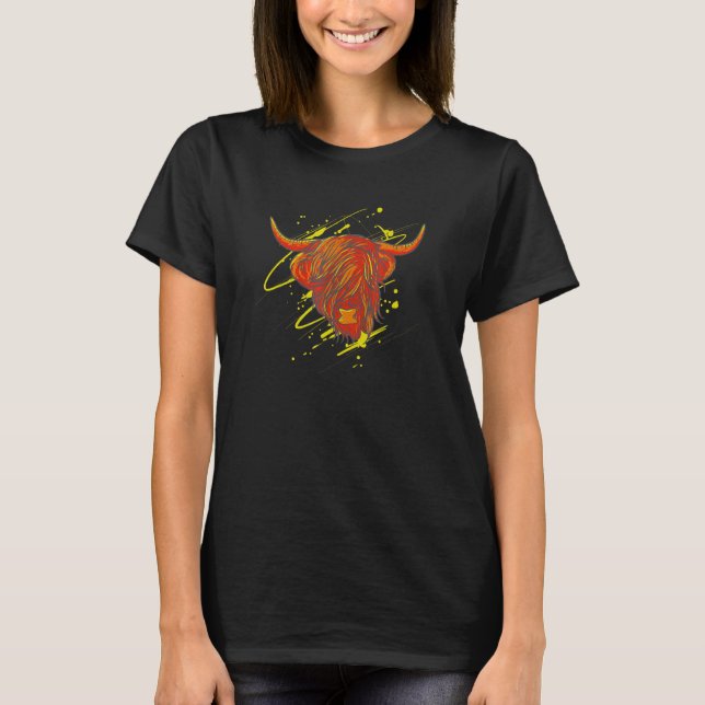 T-shirt Vache des Highlands écossaise (Devant)