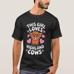 T-shirt Vache des Highlands Écossaise Cette Fille Aime Vac