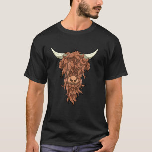 T-shirt Vache des Highlands écossaise Coiffure naturelle s
