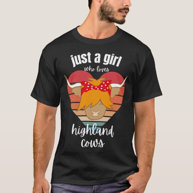 T-shirt vache des Highlands écossaise juste une fille qui  (Devant)