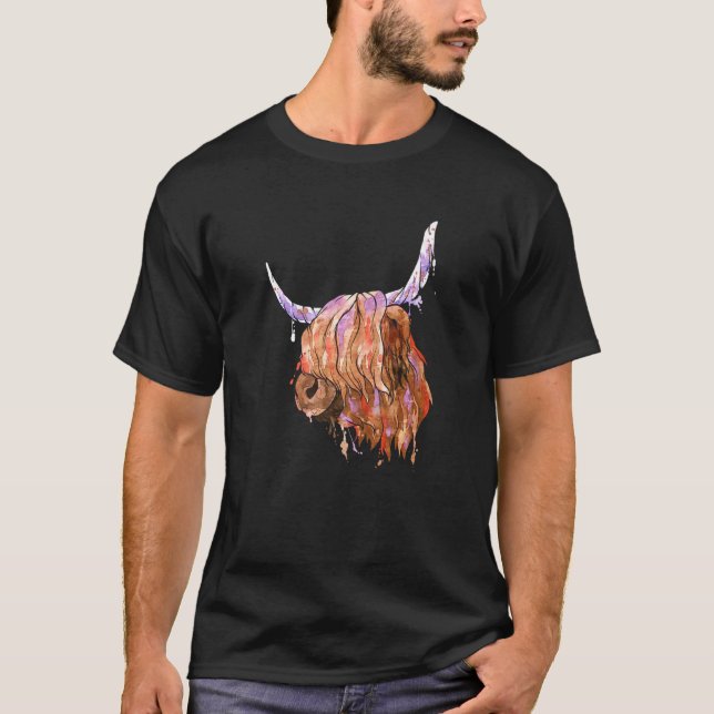 T-shirt Vache des Highlands Écossaise Vaches des Highlands (Devant)