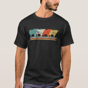 T-shirt Vache des Highlands Écossaise Vintage