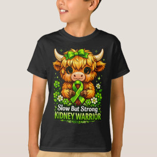T-shirt Vache des Highlands guerrière du rein lente mais f