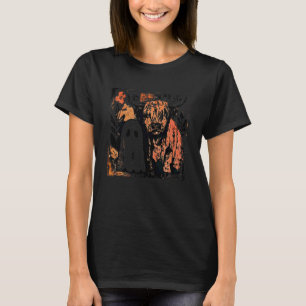 T-shirt Vache des Highlands mignonne Fantôme Automne Hallo
